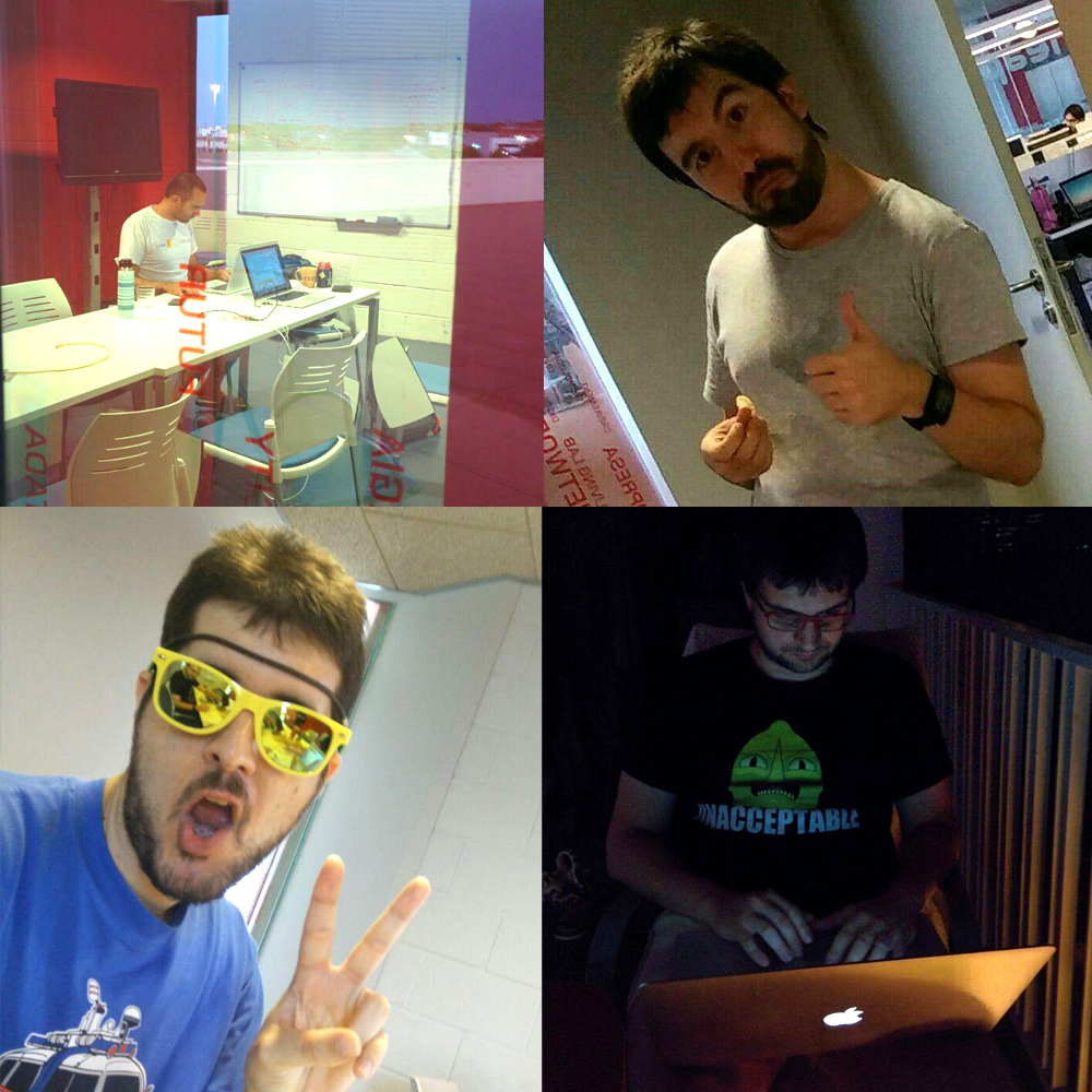 BlinkingDash's tweet photo. Feels good to finish a long day of work!!!! First week #HACKcelerator2015 @tisi1988 @rrafols @ignasiartigas @martias0 http://t.co/0uNzak4xnG