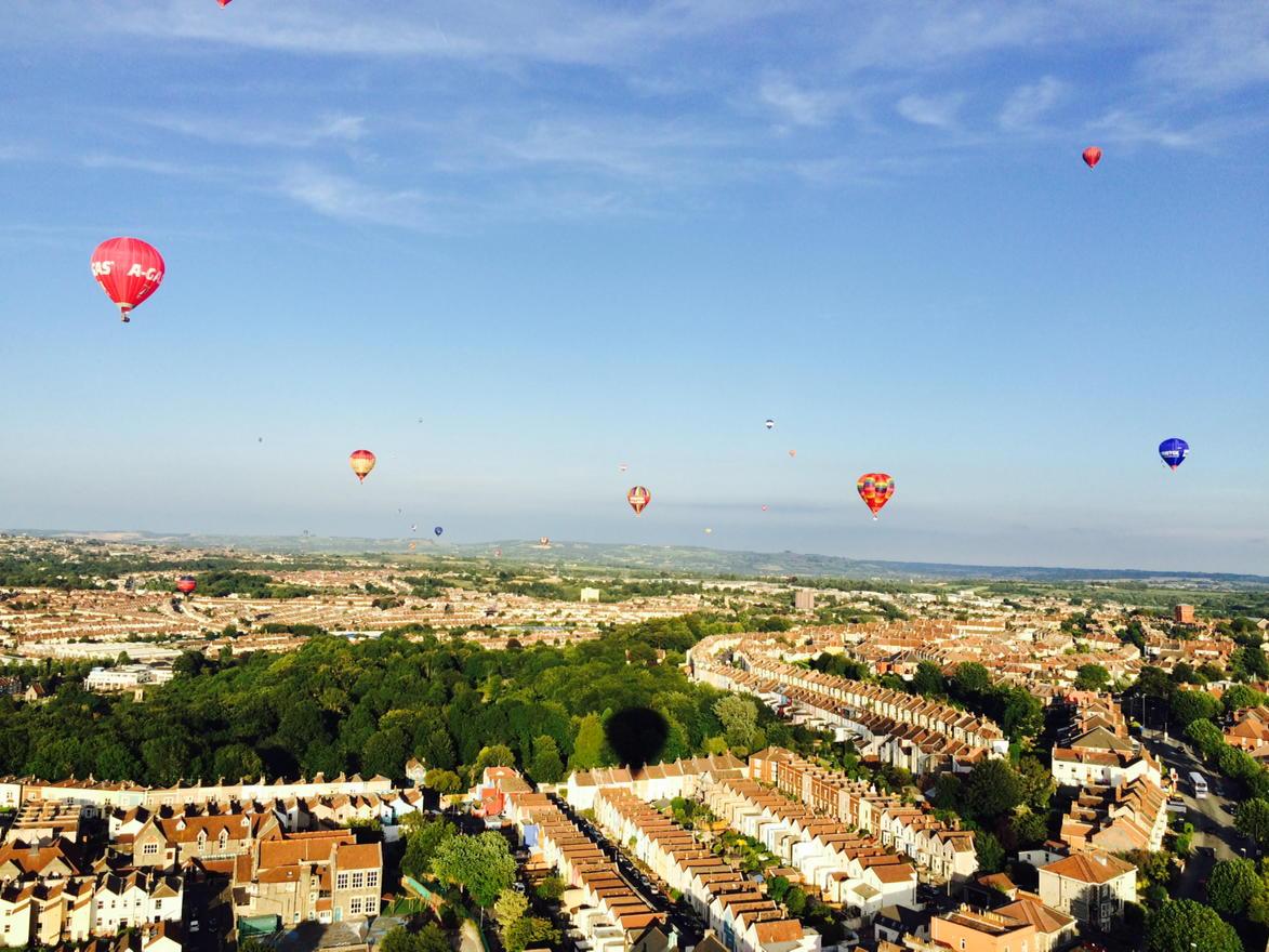 Views from above... <a href="/Bristol/">Bristol People</a> balloon #events #balloons