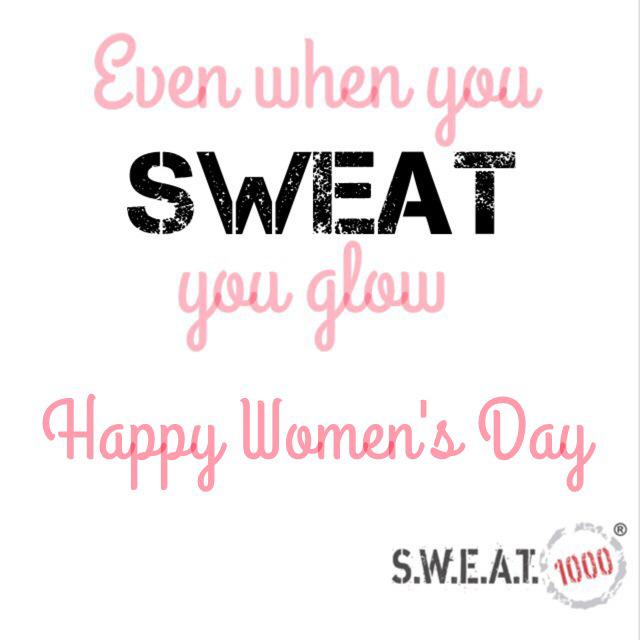 SWEAT1000's tweet photo. Happy Women's Day to all the strong, beautiful and inspirational women from all of us at Team @SWEAT1000 #WomensDay http://t.co/aNflk0xodW