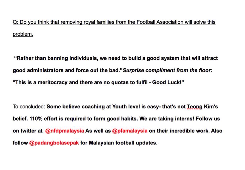 padangbolasepak's tweet image. Partial Transcript of the Panel on Malaysian Football:The Next Step on feat @SafirulAbuBakar @izham17 #MSLS2015 @UKEC