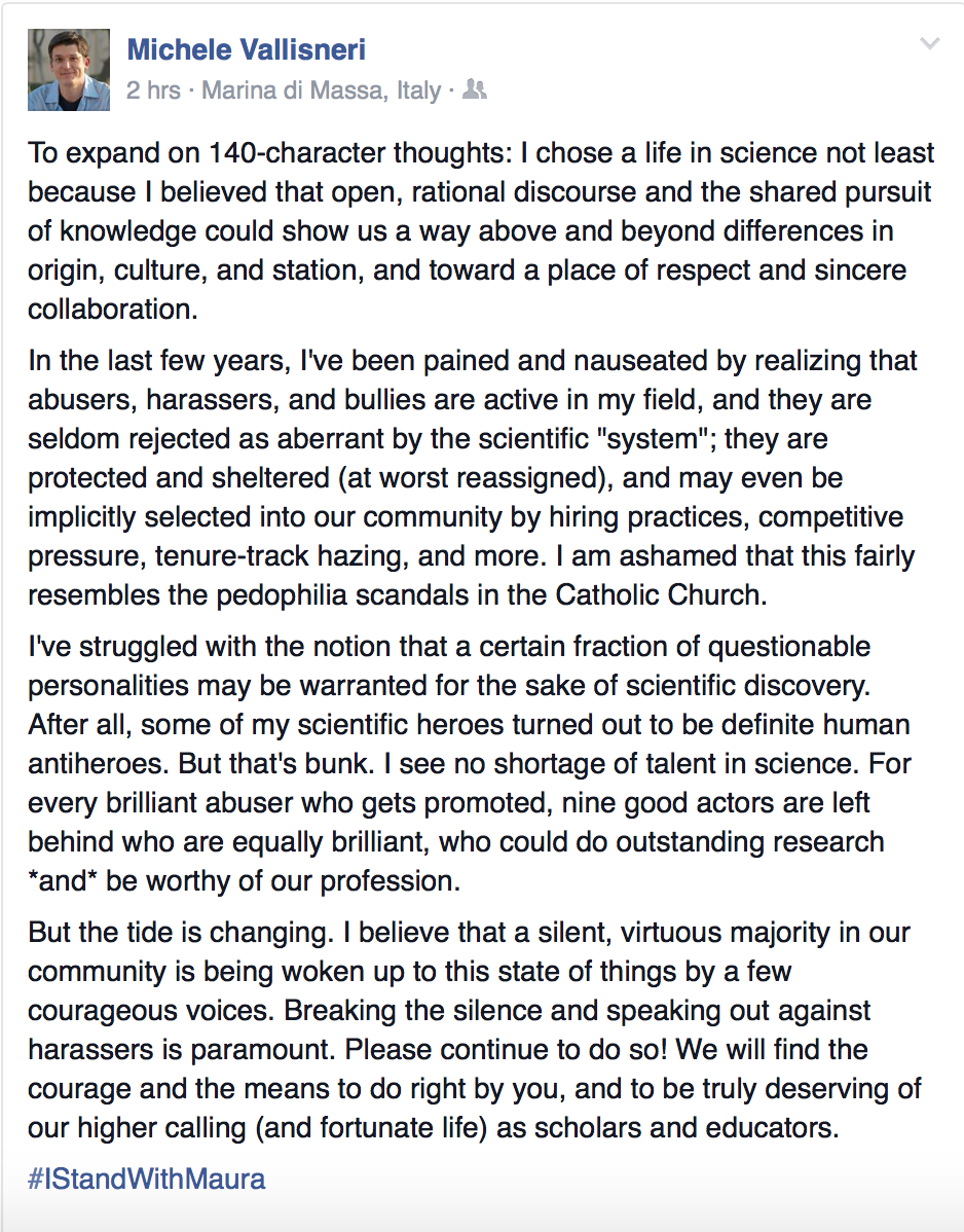 Dr_CMingarelli's tweet photo. New post from @micvallis expressing what he couldn't in 140 characters. Message: enough is enough. #IStandWithMaura http://t.co/rpSt2WjOyV
