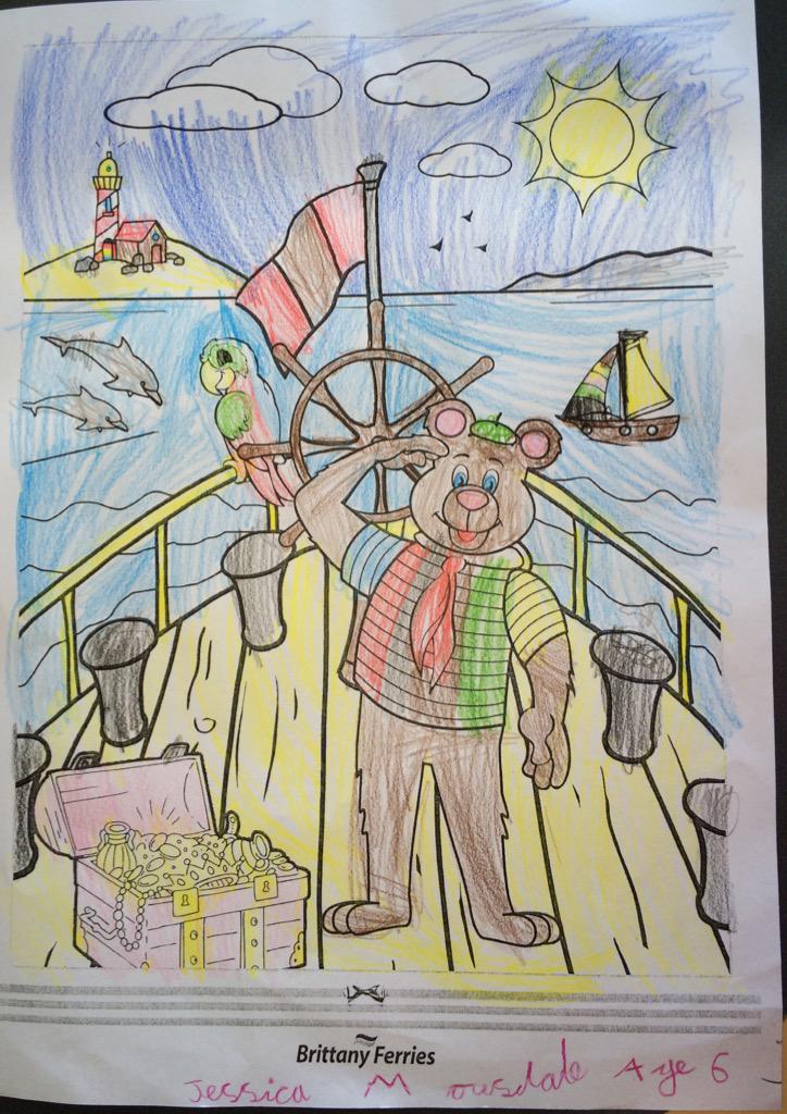AMousdale's tweet photo. @BrittanyFerries Piere Le Bear by Jessica Mousdale http://t.co/seuzXM9Zwi