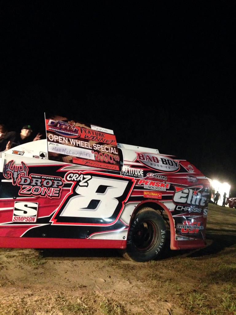 Kenny_Wallace's tweet photo. Great Job Max๐ ........... โ@MaxMcLaughlin_: First night out on the new #ELITECHASSIS !! And brought home the win! http://t.co/5nvGfAGNjzโ