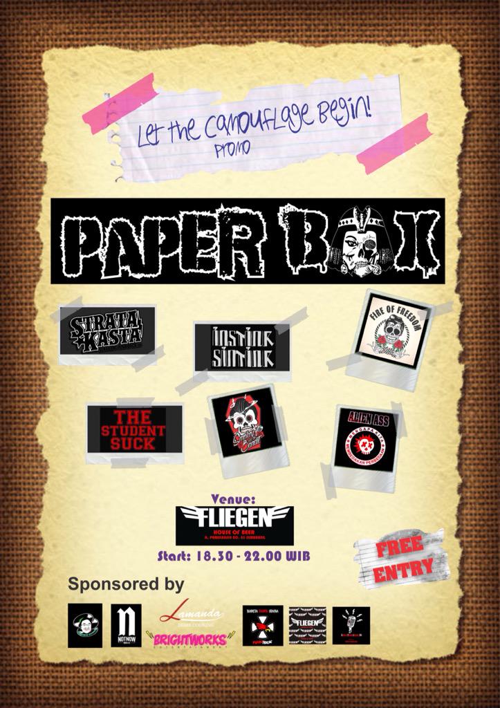 #LettheCamoflageBeginPromo 
Semarang 18 Agustus 2015
@ Fliegen House of Beer
(Jalan Pamularsih no.83)