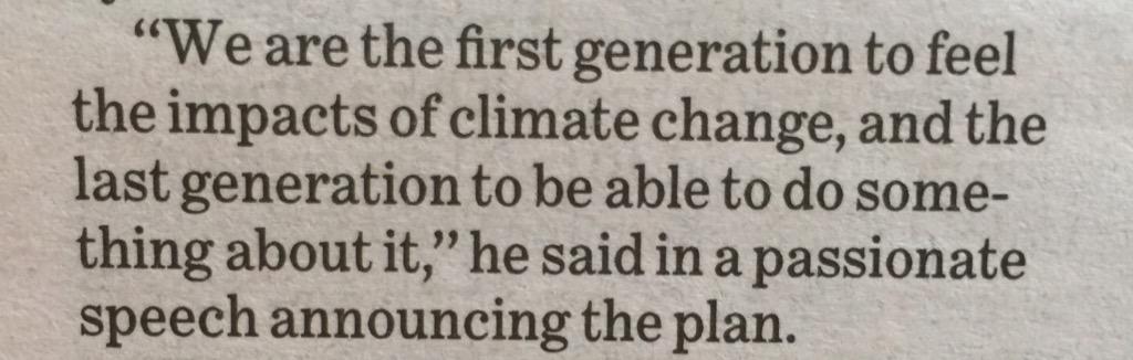 I love this quote <a href="/BarackObama/">Barack Obama</a>! @TonyAbbottMHR &amp; @JulieBishopMP I really hope our COP21 actions are as inspirational