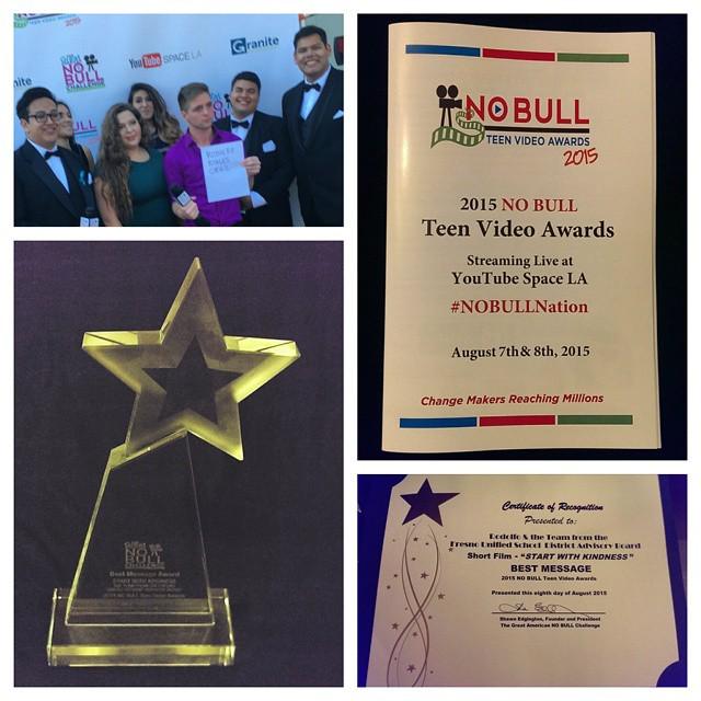 Wonderful night for <a href="/fresnounified/">Fresno Unified</a> and @humanelementsab #NOBULLnation 2015 Award for Best … ift.tt/1HyEK6A