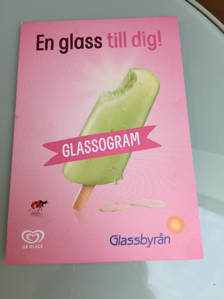 ninajansdotter's tweet photo. Tack för glassogram till mig och @thomas_jonsson snälla @Hjalpenjourn http://t.co/WOd4gufn2p