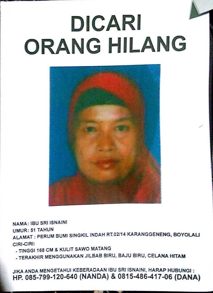 Min, <a href="/pesonaSOLO/">IG: PESONASOLO</a> minta bantuannya min. Dicari Orang Hilang :