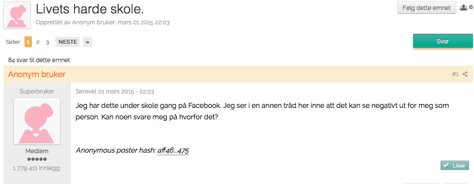 er vel bedre med livets harde skole gang enn ingen skole gang  (?)