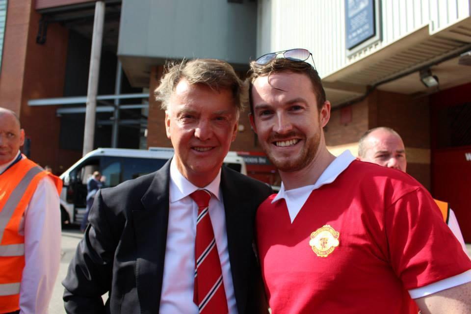 A belated happy birthday to Louis Van Gaal. Really friendly guy and he was happy to take the card 