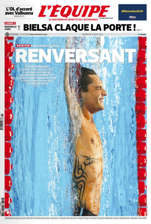 L'une des couves de l'année pour le sportif de l'année ? Bravo l'<a href="/lequipe/">L'Équipe</a>.