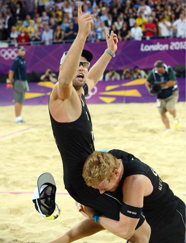 DVV_Volleyball's tweet photo. 3 years ago! @BrinkReckermann won Gold at the @Olympics in #London. A historic moment! #WirfuerD http://t.co/KPJNFyUcm5
