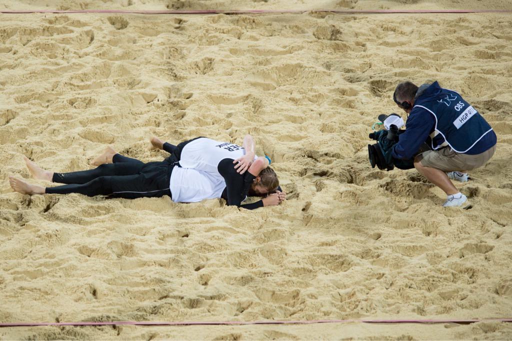 DVV_Volleyball's tweet photo. 3 years ago! @BrinkReckermann won Gold at the @Olympics in #London. A historic moment! #WirfuerD http://t.co/KPJNFyUcm5