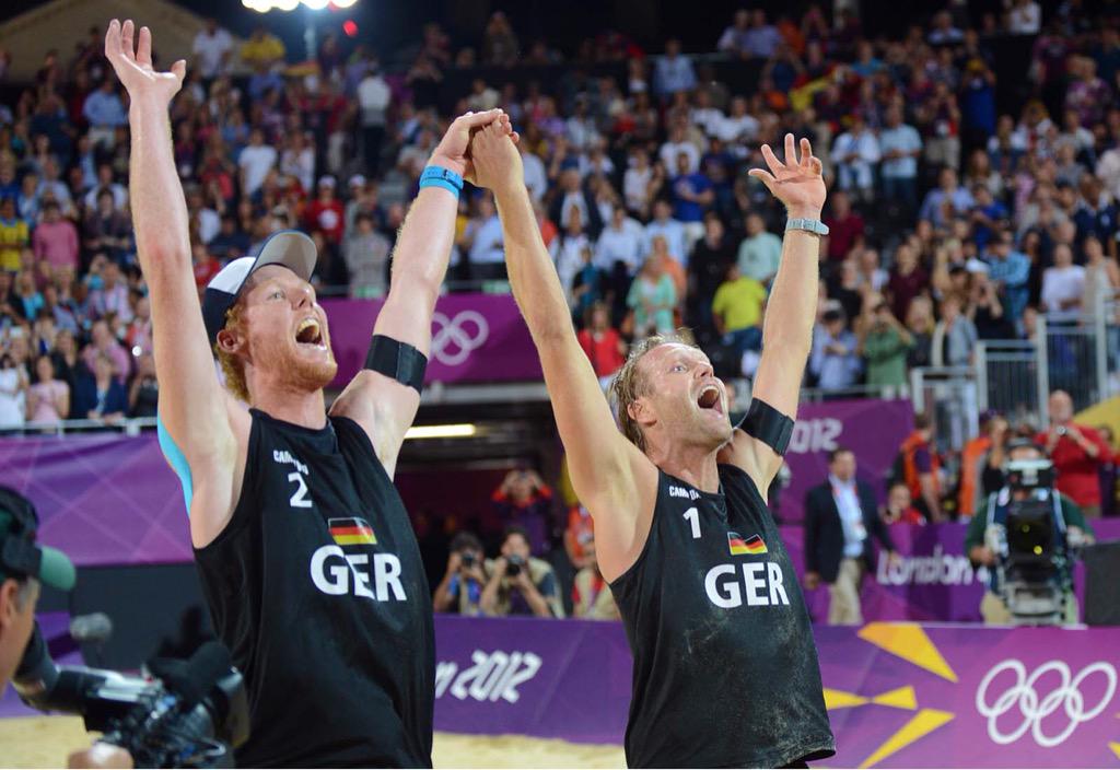 DVV_Volleyball's tweet photo. 3 years ago! @BrinkReckermann won Gold at the @Olympics in #London. A historic moment! #WirfuerD http://t.co/KPJNFyUcm5