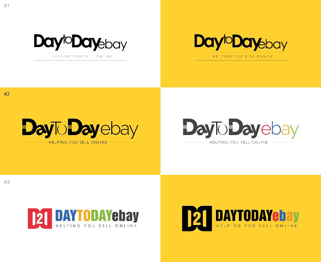 OnlineSellerUK's tweet image. Just completed branding for my @daytodayebay project which logo is the best?