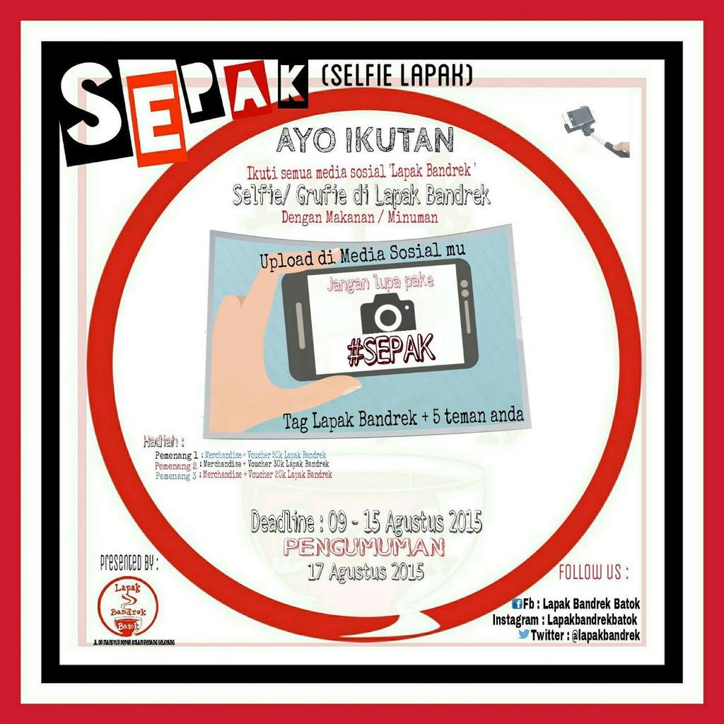 Tunggu apalagi, nyok ikut lomba SEPAK (Selfie Lapak)!