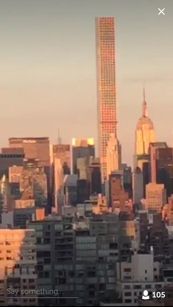 @RonWaxman #rooftop view of #432parkavenue #EmpireStateBuilding and #metlifebuilding on #periscope