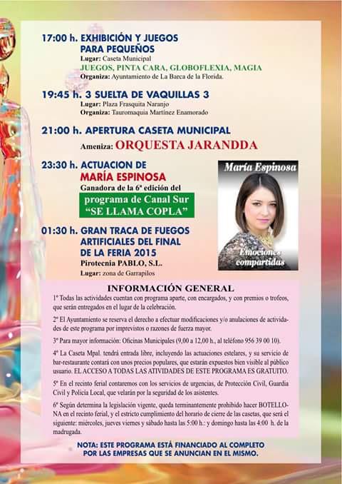 aytolabarca's tweet photo. Domingo de Feria, llegamos al ultimo día de feria. Ven y disfruta en la Feria de La Barca http://t.co/8qiLd3FVdj