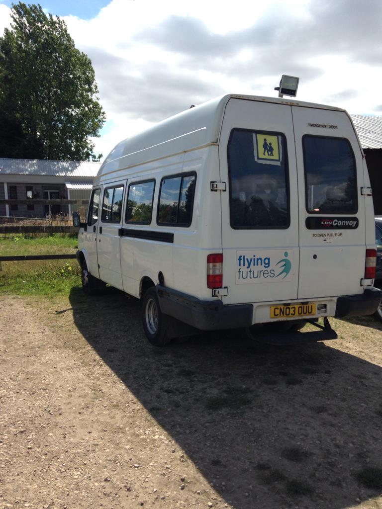 FlyingFutures's tweet photo. Thank you to Freda our minibus for all the hardwork/miles she put in these last few weeks! #flyingfreda #stillgoing http://t.co/dcWpjkwYOH