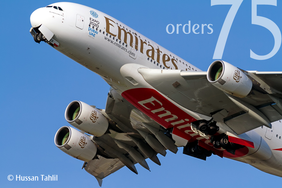 emirates's tweet photo. Emirates has 75 @Airbus​ A380s on order with 15 A380s to be delivered this year. #7yearsofEmiratesA380 http://t.co/vAchJc63BT