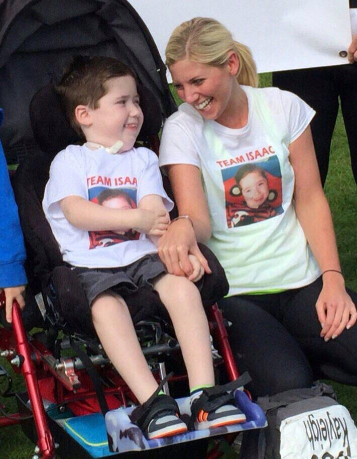 TeamIsaac10K's tweet photo. Lovely photo of Isaac with Kayleigh before she undertook her 50 mile fell run http://t.co/6qM8tOtvLk