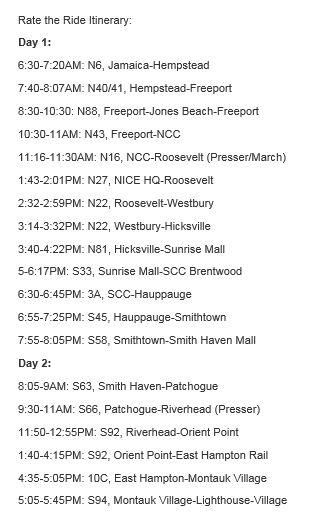 There was a mistake on our flyer for #RatetheRide. We'll be traveling on WEDNESDAY, 8/19 &amp; THURSDAY, 8/20!