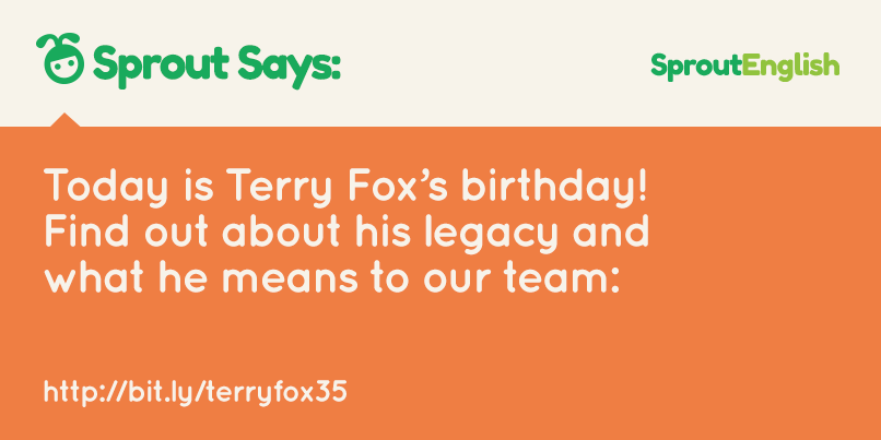 Happy Birthday, Terry Fox!  