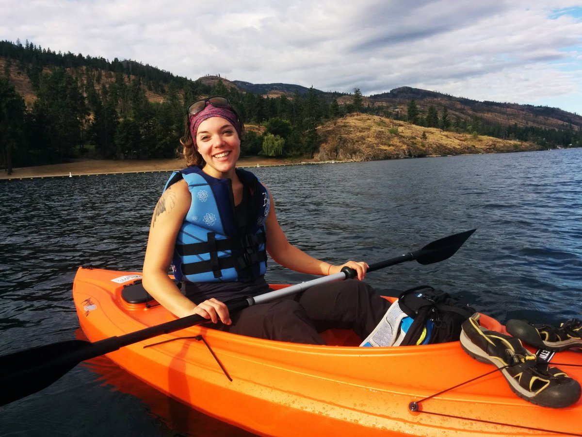 nitwild's tweet image. Went #kayaking on #OkanaganLake. Stacy's done it, but was a first for me. Despite the rain, lots of fun. #adventure