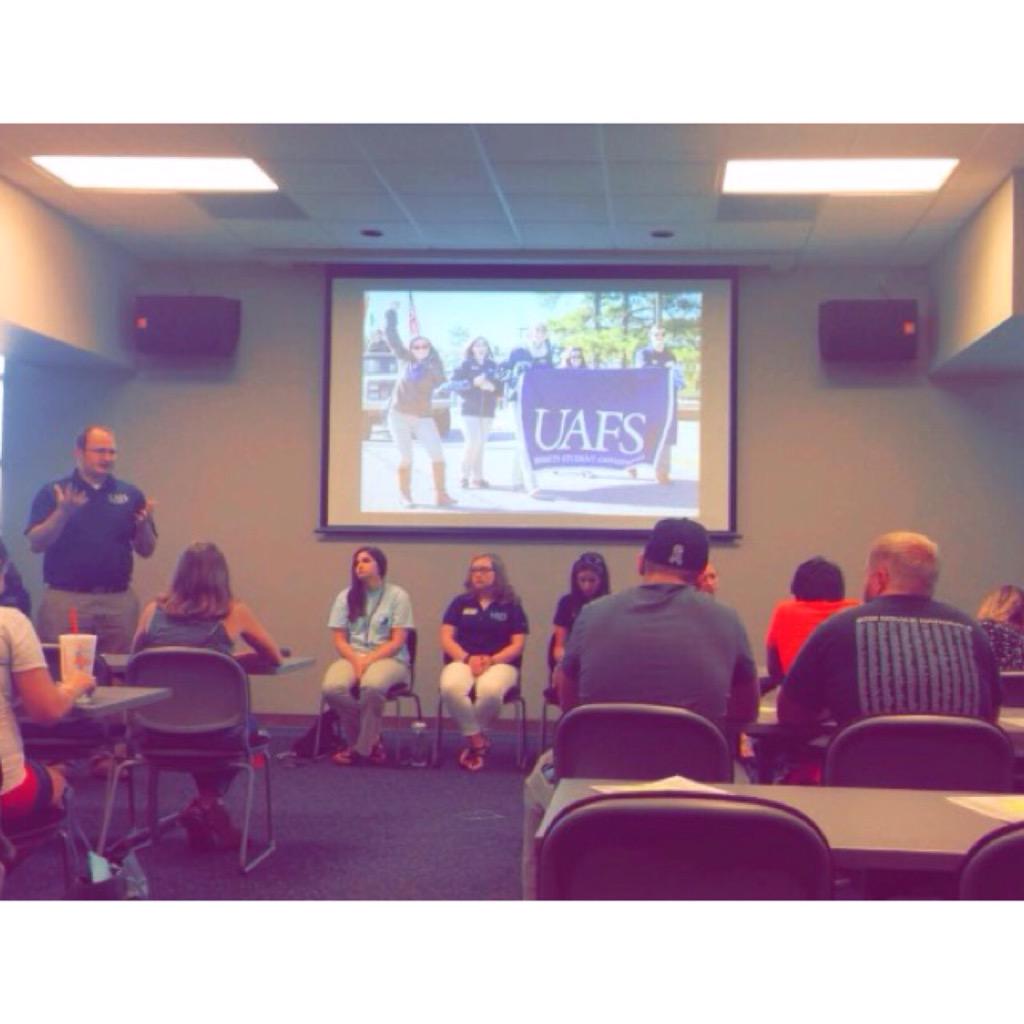 UAFSNSO's tweet photo. Our student panel this morning.
GO LIONS! http://t.co/oGAqBLydyW