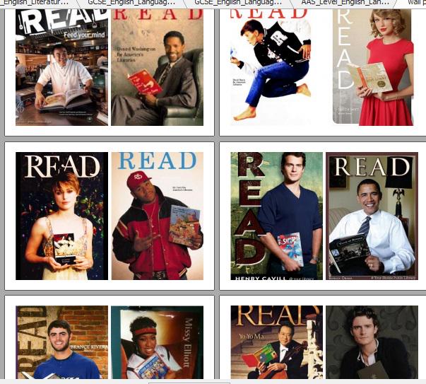 AlwaysLearnWeb's tweet photo. Downloaded these READ images to make into a display when we go back. Encourage #Reading http://t.co/8SOp5ZMc2E