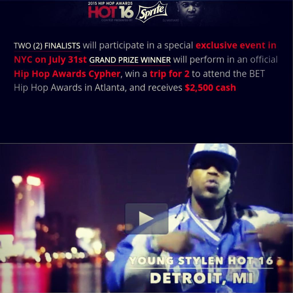 YoungStylen's tweet photo. Check out @CTStylenHard 's #THEYDONE #HOT16 on #Bet.com #sprite #DetroitVsEverybody http://t.co/uyRnFsGdjg @DJmustard http://t.co/iqvxVDzxsQ