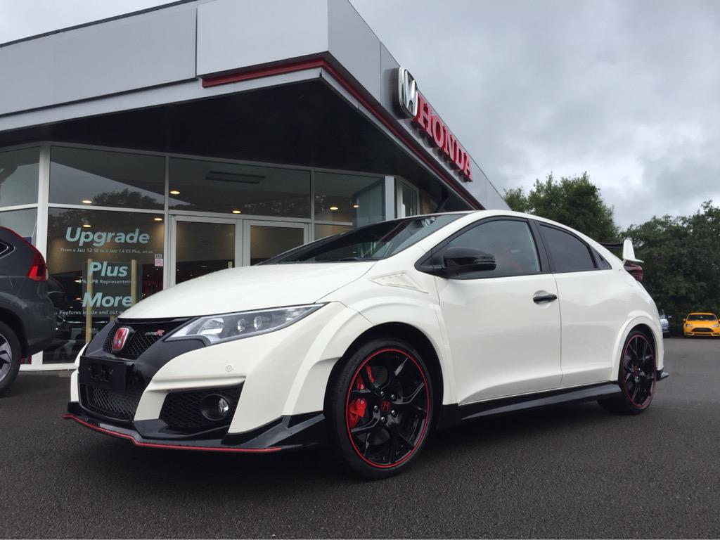 StanPalmerHonda's tweet photo. It's here! the #Racecar4TheRoad the new @Honda_UK Civic @TypeR 
Please form an orderly queue #TypeRisHere http://t.co/bp9HzyfveB