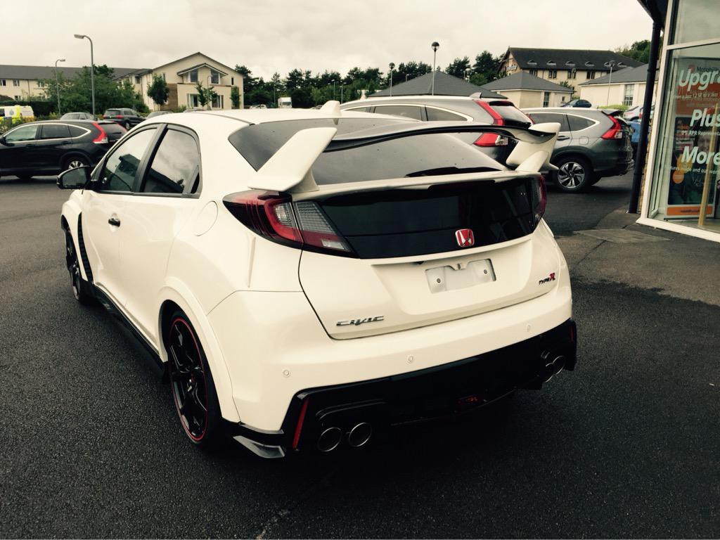 StanPalmerHonda's tweet photo. It's here! the #Racecar4TheRoad the new @Honda_UK Civic @TypeR 
Please form an orderly queue #TypeRisHere http://t.co/bp9HzyfveB