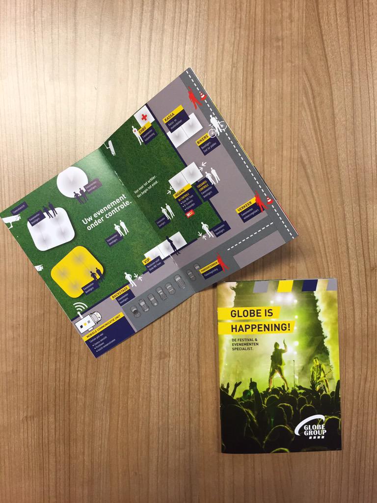 Onze nieuwe #flyer #evenenten is klaar in vorm van een programmaboekje... Globe is Happening!! #ilike #trots