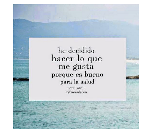 damasalud's tweet photo. #Frases: "He decidido hacer lo que me gusta porque es bueno para la salud" http://t.co/VlX3sJNLXJ
