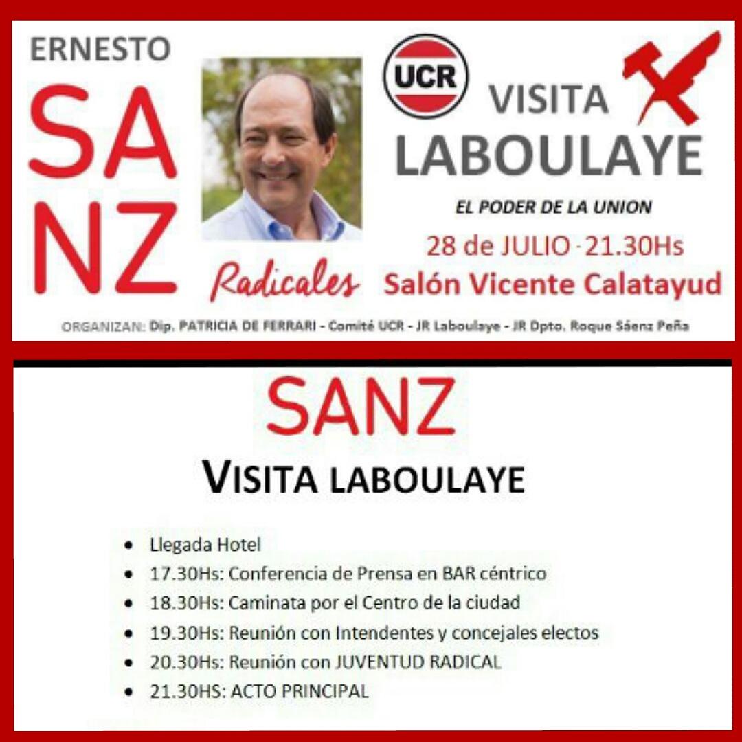 JRLaboulaye's tweet photo. SANZ PRESIDENTE
HOY nos visita en Laboulaye. 
#Cambiemos
#ElPoderDeLaUnión http://t.co/GbNHWiFMZX