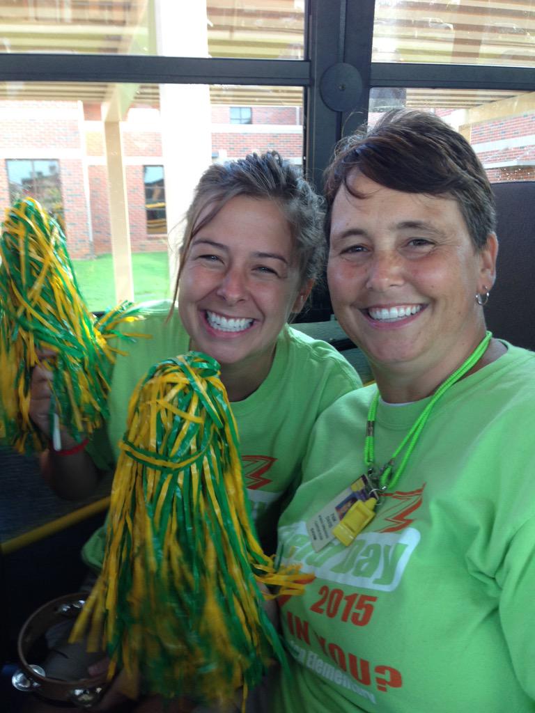 Coach Manley and Coach Davis are ready for the <a href="/CantonSTEM/">Canton STEM Academy</a> Bus Tour! #CESBUSTOUR🚍