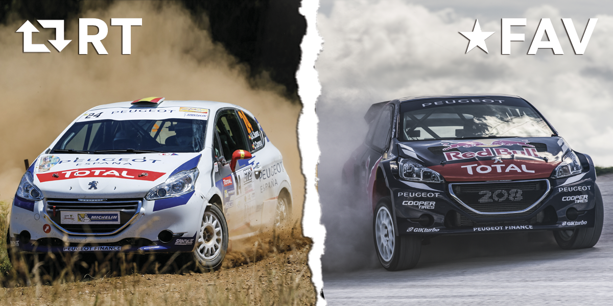PeugeotES's tweet photo. ¡Duelo de #Peugeot208! 

➡️ RT #Peugeot208R2 del #PeugeotRacingTeam
➡️ FAV #Peugeot208WRX del @Peugeot_Hansen http://t.co/hPTlrqErhq