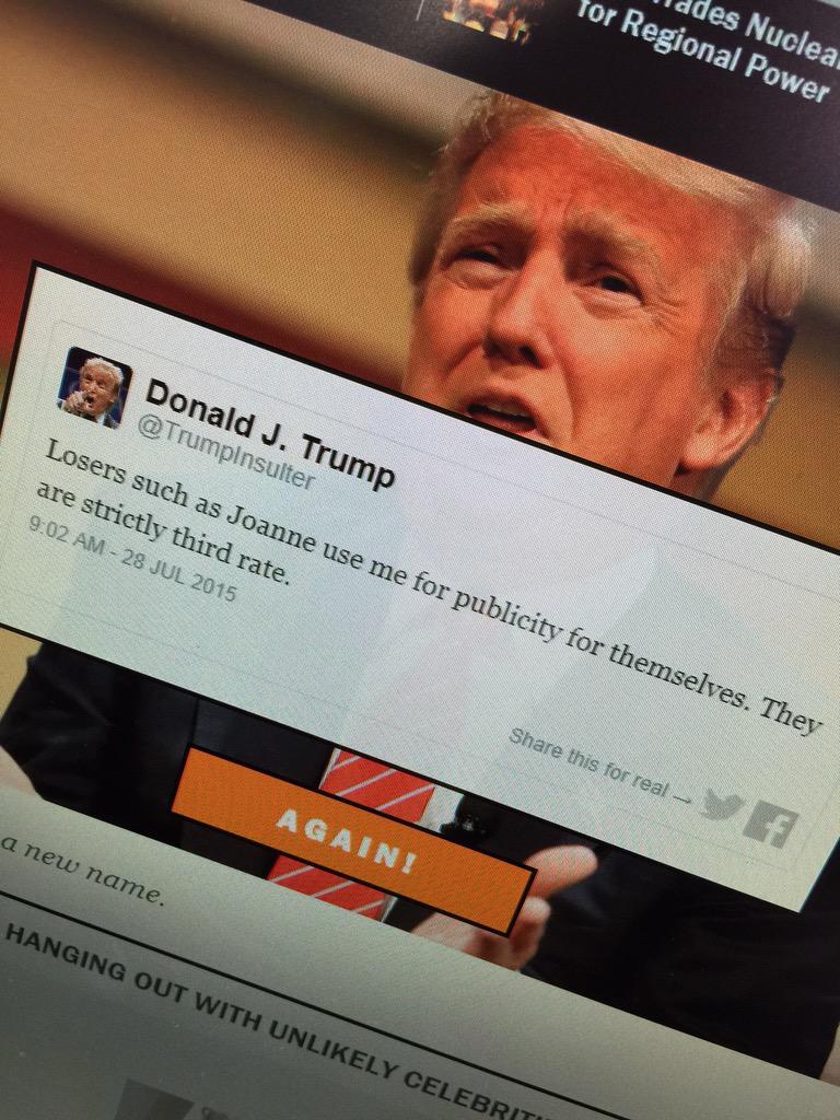 Couldn't resist giving <a href="/TrumpInsulter/">Donald Trump Insults</a> a try.....