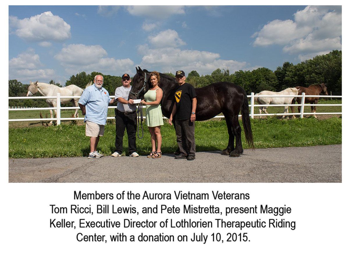 LothlorienTRC's tweet photo. Thank you to the Aurora Vietnam Veterans for their generous donation to LTRC!  We are grateful for your support! http://t.co/M6EtnYNOyC