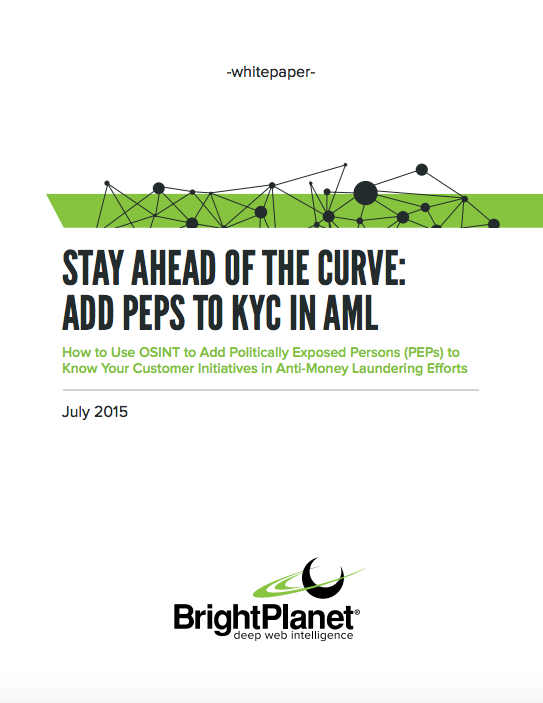 RT Xadoop : [WHITE PAPER] Stay Ahead of the Curve: Add PEPs to KYC in AML: If you’re in the financial industry, y..…
