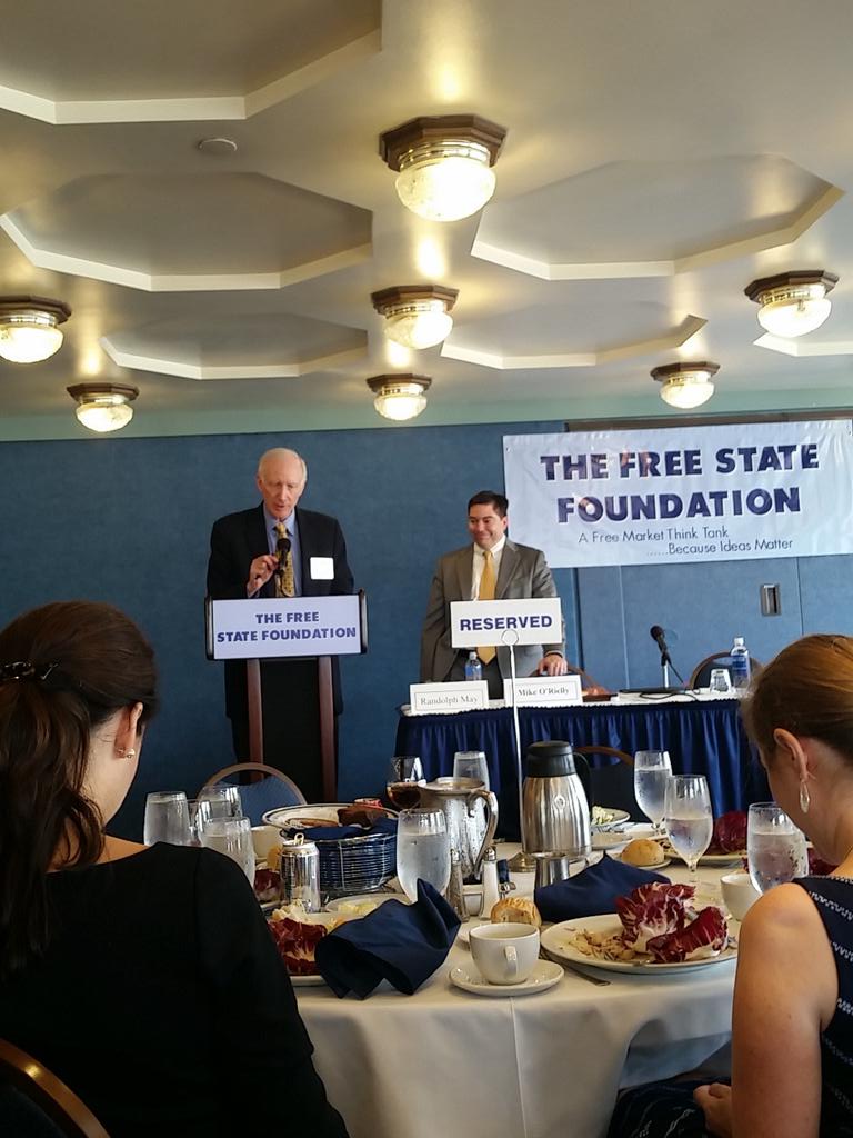 TechFreedom's tweet photo. #FCC's @mikeofcc makes the case for #FCCReform at @FSFThinkTank event http://t.co/yf2KbDKObw