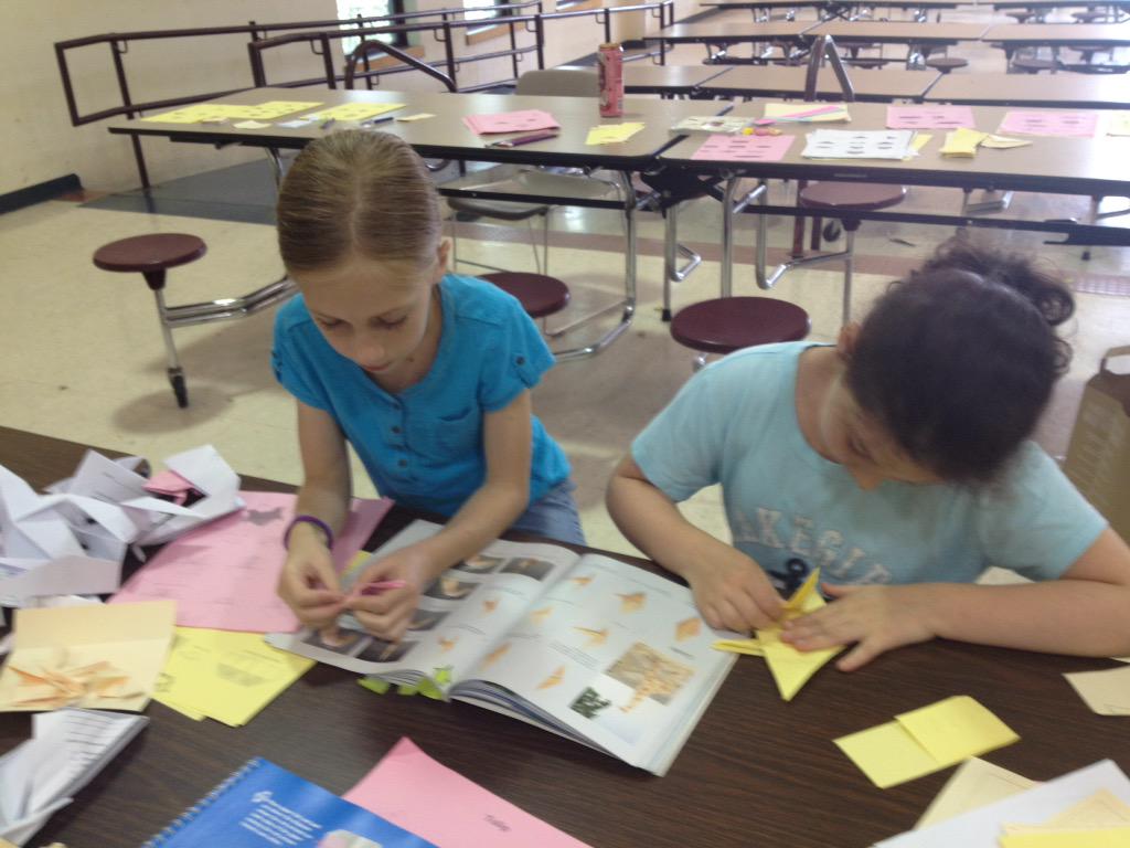 APSSummerFun's tweet image. Origami fun!