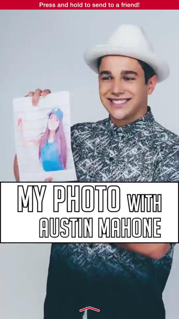 iHeartRadio's tweet photo. Hey #Mahomies, your man is on our snapchat today! Check it out to see if you got in a photo with @AustinMahone! 😉 http://t.co/rWkRGWBOhH
