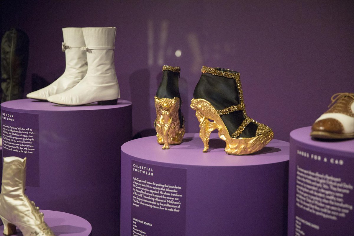V_and_A's tweet photo. A double fix of @WorldMcQueen with #SavageBeauty &amp; @LadyGaga's Angel Wing booties in #vamShoes http://t.co/94AsAORjfx http://t.co/pEwxUuvdlE