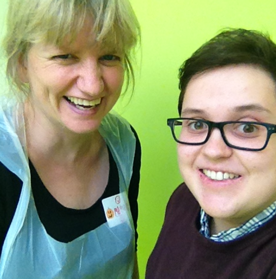 RDE_Dietitians's tweet photo. #CookAndEatExeter Here's Maria dietitian and Al, our psychology trainee cooking up a storm today #forgotthephotos! http://t.co/91a1nCb0wq