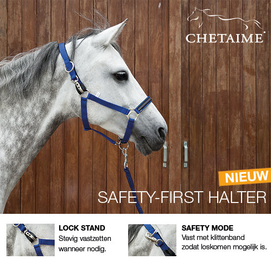 NIEUW: Chetaime® Safety-First halster met safety modus en vaste stand. Lees meer: bit.ly/1ewXjku