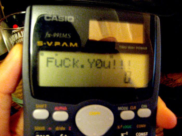 I got my calculator out José