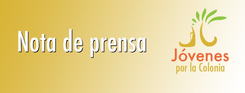 JovenesColonia's tweet photo. Nota prensa | Jóvenes por la Colonia cumple su promesa de reducir las asignaciones municipales http://t.co/Hna3UFvcSo http://t.co/lhLCLjuOmT