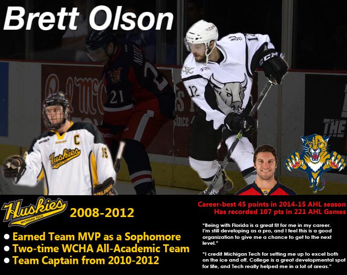 mtuhky's tweet photo. Former Huskies captain Brett Olson has signed a one-year contract extension with the @FlaPanthers #mtuhky http://t.co/Ma8jwTr2Oi